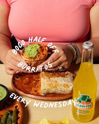Buy 1 Get 1 50% Off Burritos at Fonda Lupita